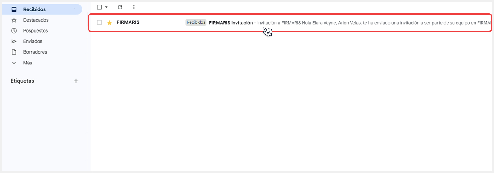 Recepción de correo
