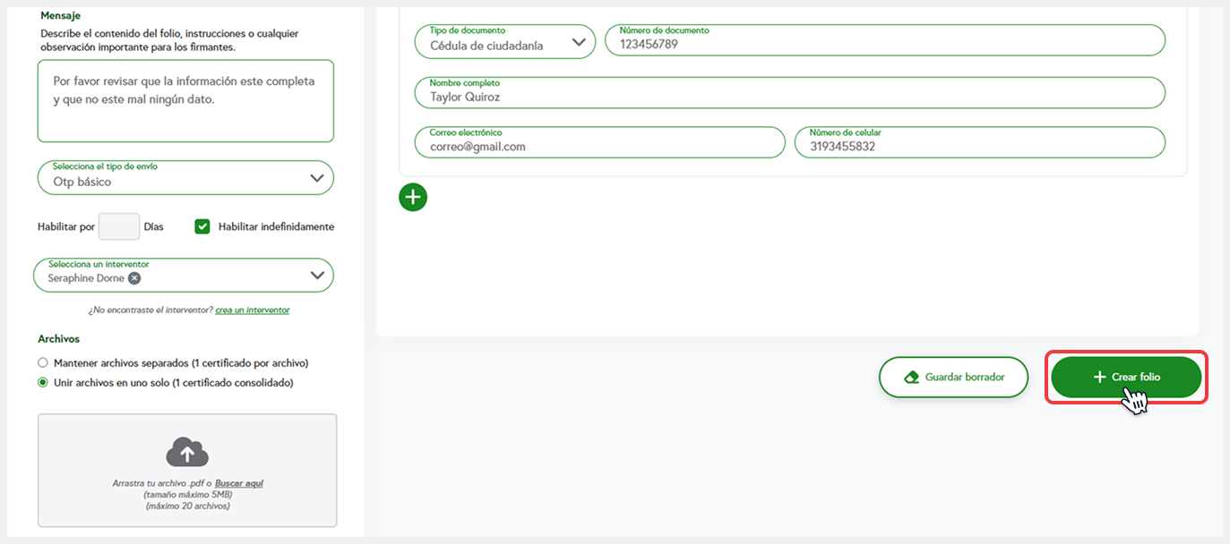 Formulario de credenciales