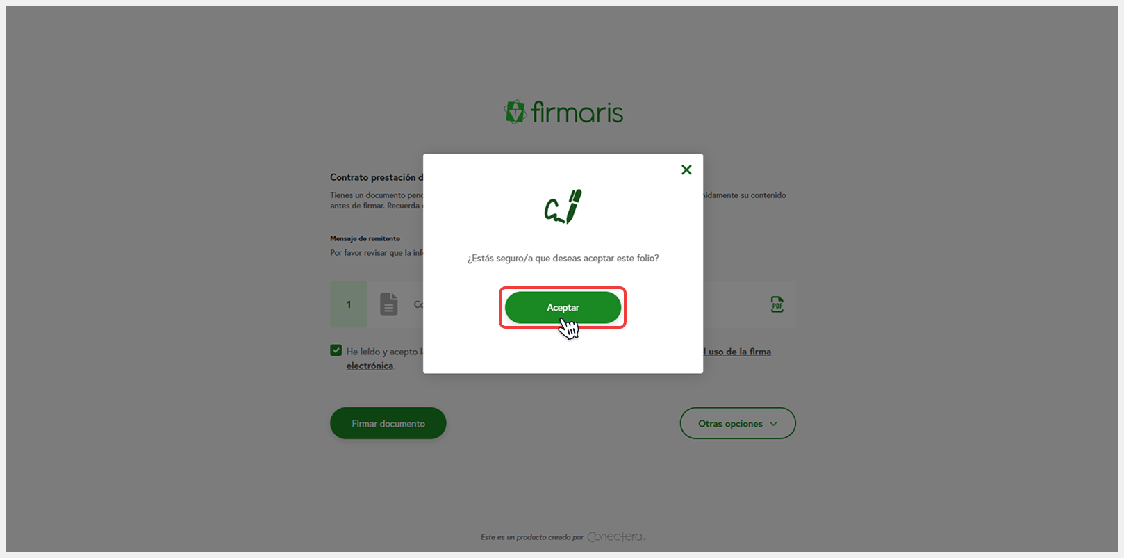 Confirmación de firma
