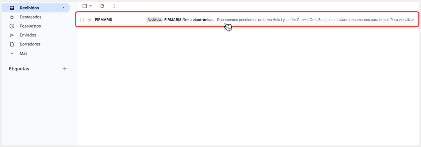 Correo de notificación